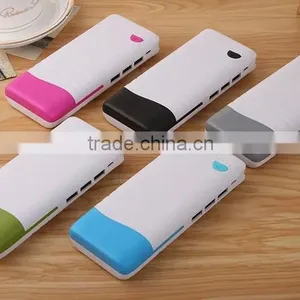 Portable Power Bank for Smartphones 12000mAh FashionableTriple USB Out With Table Lamp thumbnail-2