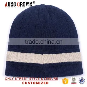 Navy Soft Acrylic Beanie Cheap thumbnail-3