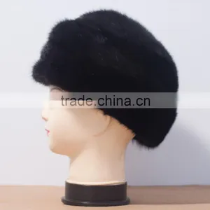 2015 New Collect Mens Winter Fur Hat Russian Mink Fur Hat For Sale thumbnail-3