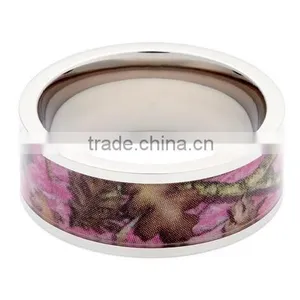 New Design Latest Fashion Red Tungsten Camouflage Ring thumbnail-2