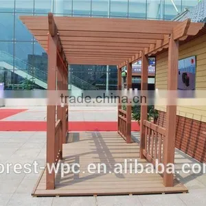 Plastic Wood Pergola Best Quality Rot-resistant Gardening Decorative Material thumbnail-1