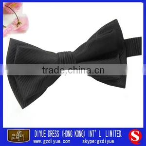 Men's Polyester Satin Black Bow Tie thumbnail-1