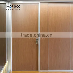 Clear Tempered Full High Partition Office Glass Doors With MFC thumbnail-2