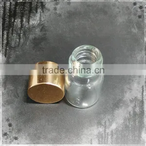 5ml,10ml,15ml Clear Tube Glass Perfume Bottle for E-liquid for e Juice With 18mm Neck Size Shiny Gold Metal Aluminum Screw Cap thumbnail-3