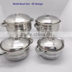 Stainless Steel Multi Bowl Casseroles for Cooking and Serving thumbnail-1