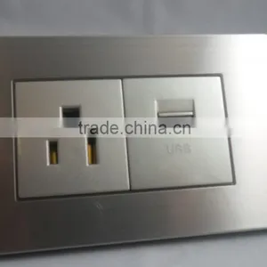 110V American Design Wall Electric 1 Gang Switch+ 15A Socket thumbnail-6