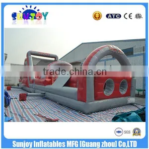 Outdoor Adult Xtreme Rush Inflatable Obstacle Course / Castle Slide With Climbing Wall thumbnail-1