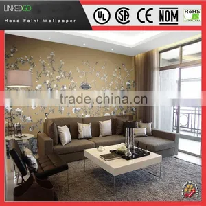 Professional Customize Restaurant Wall Decoration Chinese Landscape Wallpaper thumbnail-4