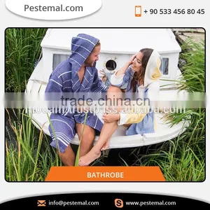 100% Pure Turkish Cotton Long Sleeve Women Bathrobe Available for Sale thumbnail-2