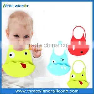 Food Grade Silicone Bib With Animal Shape Silicone Bib for Baby thumbnail-4