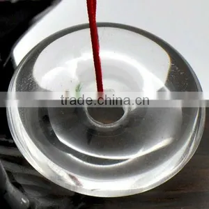 20mm Rock Crystal/ Clear Quartz Donut for Jewelry Pendant thumbnail-1