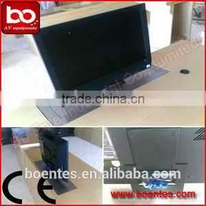 Aluminum Brushed Motorized Computer Desktop Monitor Lift For Meeting Room thumbnail-2