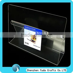 Plexiglass Book Holder Protect Your Book, Clear Book Display Rack, Clear Acrylic Cookbook Stand thumbnail-1