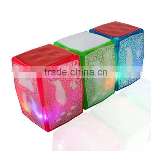 JY26 Mini Cube Chargeable Speaker With Colorful Light thumbnail-2