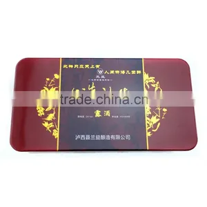 Luxurious Rectangle Metal Wine Tin Box thumbnail-2