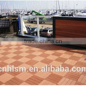 Interlock Plastic Wood DIY Tile 300x300mm Waterproof thumbnail-1