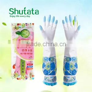 Kitchen Cleaning Washing Household Dishes Thickened Long Waterproof Gloves Daily Protective Emulsion thumbnail-4