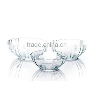 Glass Salad Bowl With Emboss thumbnail-3