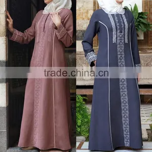 China Manufacturer Latest Design Islamic Clothing Kaftan Abaya Fashion 2015 thumbnail-6