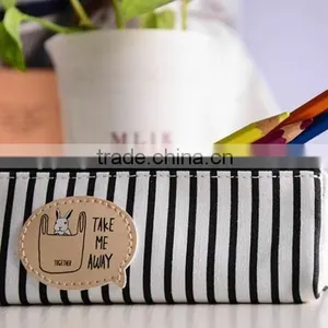 Wholesale Customizable Clear Unbranded School White Canvas Pencil Case for Teenagers thumbnail-4
