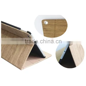 Wood Grain Leather Cases for Apple IPad Air 2 Stand Tablet Case thumbnail-2