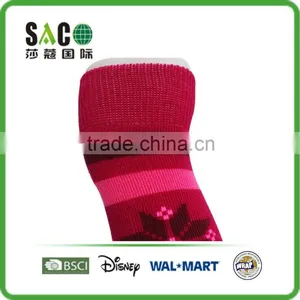 Pink Black Snow Pattern Pink Black Stripe Red Cotton Knee High Sports Socks thumbnail-4