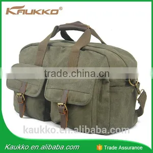 Vintage Canvas Leather Foldable Luggage Travel Bags Cheap Price thumbnail-2
