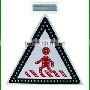 Solar Powered Crosswalk Traffic Road Sign thumbnail-3