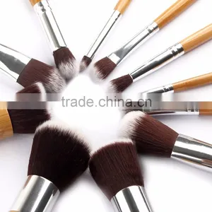 Hot Sale High Quality 11 Pcs Bamboo Makeup Brush Set Including Kabuki Makeup Brushes thumbnail-2