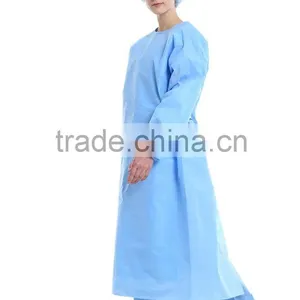 Disposable Surgical Isolation Gown, SMS Material, Blue,Surgeons Gown thumbnail-1