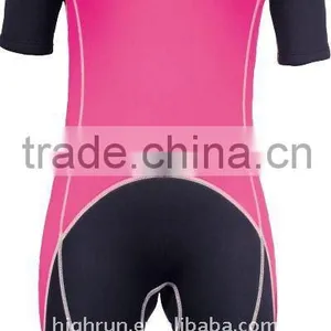 Kid's Shorty Sleeve Pink and Black Colour Neoprene Surfing and Wet Suit thumbnail-1