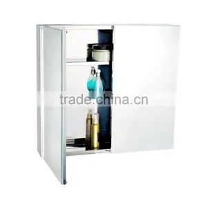 Stainless Steel Bathroom Mirror Cabinet, Double Doors thumbnail-1