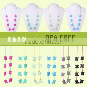 Wholesale BPA Free Silicone Jewelry Necklace for Baby Chew thumbnail-4