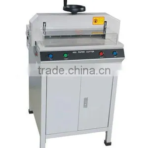 450 Electrical Office Paper Guillotine Machine With Hand Wheel Pressing thumbnail-1