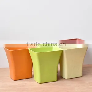 Indoor Small Plant Fiber Biodegradable Rectangular Plastic Planters thumbnail-1