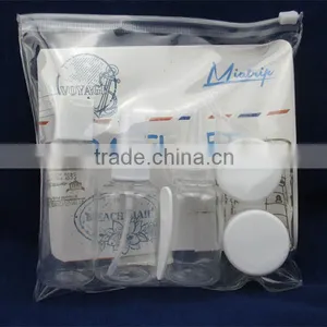 Plastic Transparent Travel Bottle Set for Women Bathroom thumbnail-1