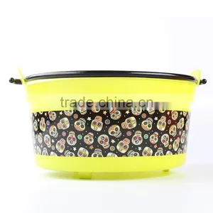 Halloween Plastic Skull Printing Bucket thumbnail-2