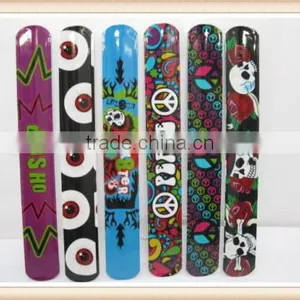 100 Skull Reflective Magic Ruler Slap Band Bracelets thumbnail-1