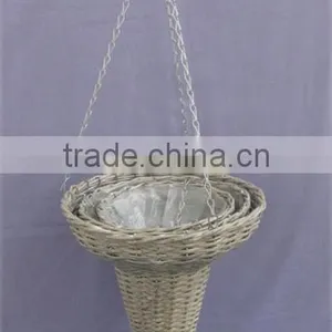 Haning Willow Flower Basket In Cone Shape thumbnail-1