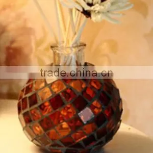 New Design200ml 300ml Mosaic Reed Color Glass Diffuser Bottle thumbnail-2