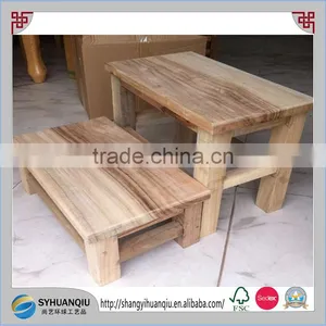 Small Wooden Wood Stool Bench Stool for Adult Vintage Chinese Craft Retro thumbnail-1