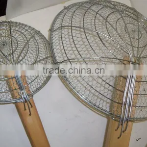 Hot Sale Stainless Steel/zink Plated Metal Noodle Skimmer With Bamboo Handle thumbnail-4