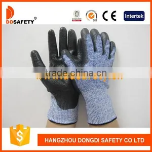 DDSAFETY 2017 Black PU Coated Cut Resistant Gloves thumbnail-1