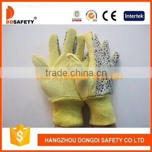 Flower Cotton Back Mini Dots On Palm Garden Gloves thumbnail-1
