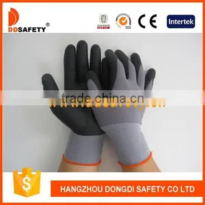 DDSAFETY Hot Sale Black Nylon And Spandex Nitrile Ultra Foam Glove thumbnail-1