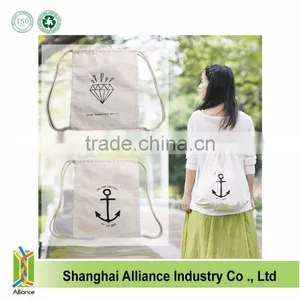 Organic Cotton Drawstring Bag Drawstring Backpack thumbnail-2