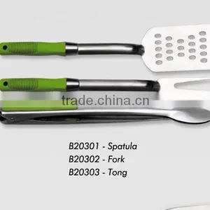 B203 Rubber and Plastic Handle 3pcs Bbq Set thumbnail-1