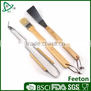 2017 Trending Products 3pcs Outdoor Bbq Tool Set With Grill Brush thumbnail-1