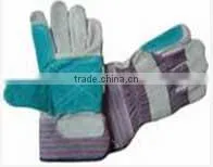 Grey Cow Split Leather Working Gloves------KLBF thumbnail-1