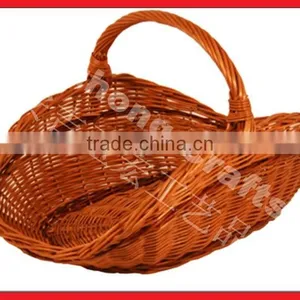 Handmade Traditional Willow Basket With Carrying Handle thumbnail-2
